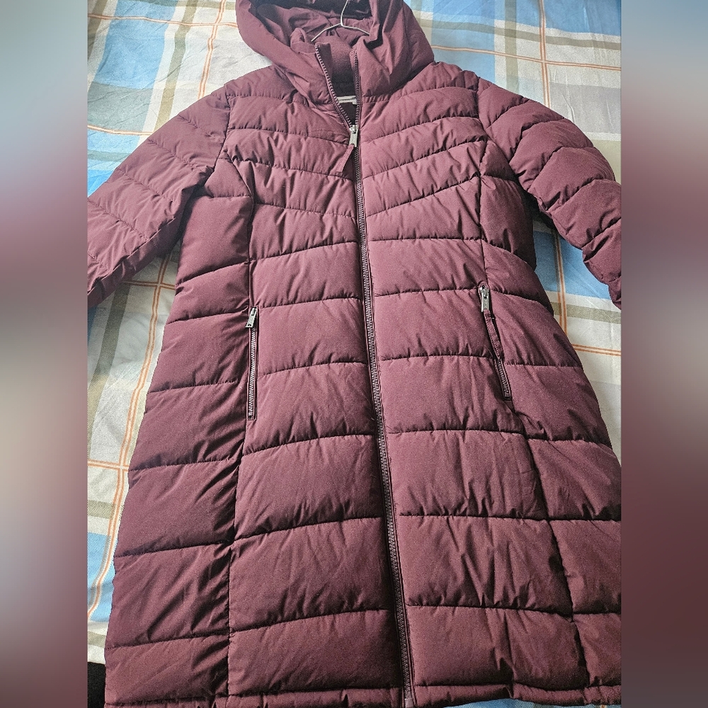 Calvin Klein Maroon Puffer Jacket NWOT